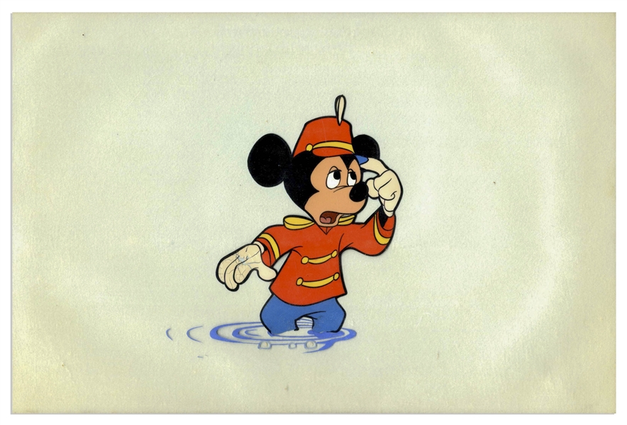 Original Disney Cel of Mickey Mouse From ''The Mickey Mouse Club'' on ''Circus Day'', Showing Mickey Standing in a Pool of Water
